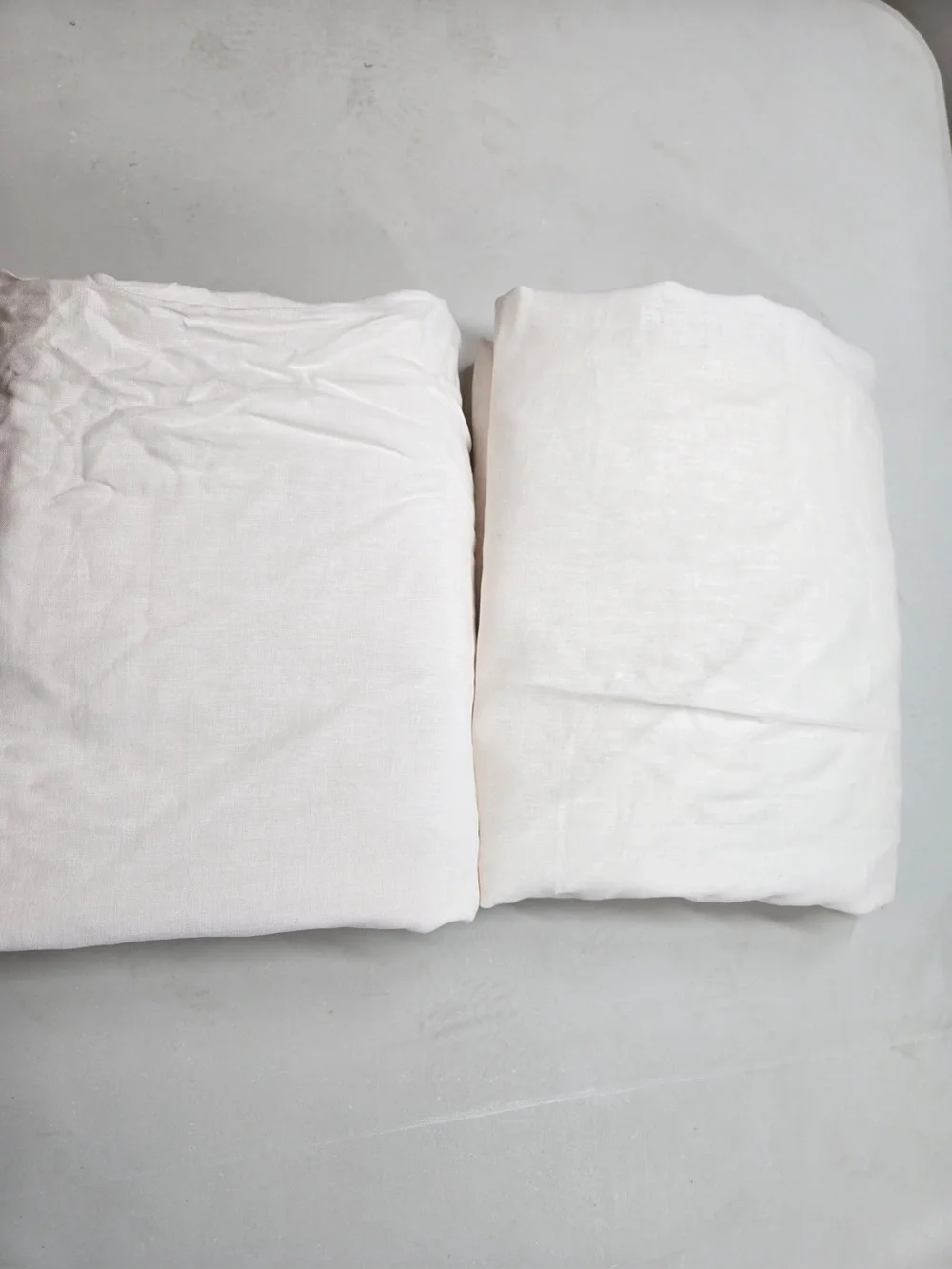 QUINCE Set Of 2 48x84 European Linen Curtains White 0495